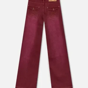 Scuffers Burgundy Wide Leg Jeans
